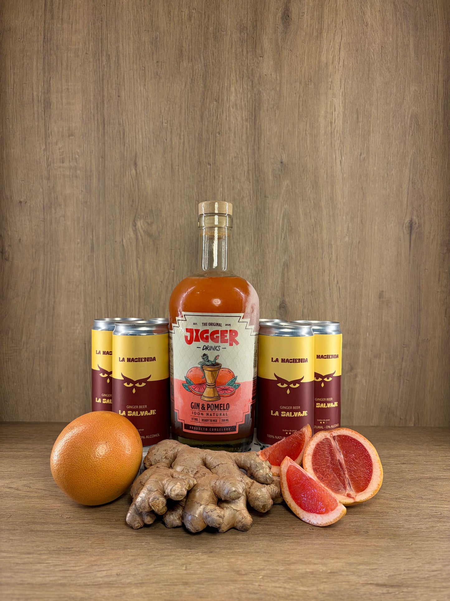 Pack Jigger Gin & Pomelo + 6 Ginger Beer Salvaje