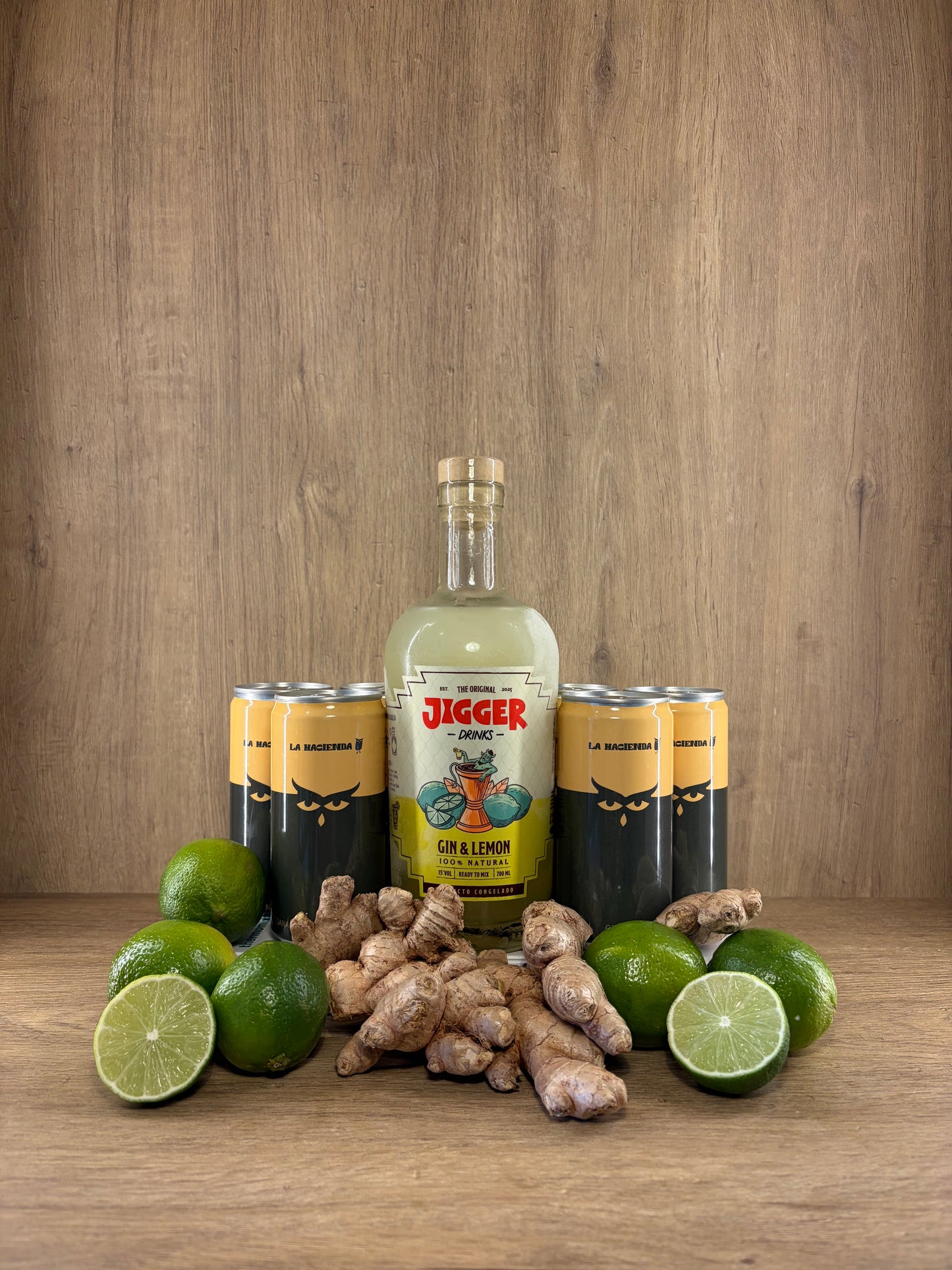 Pack Jigger Gin & Lemon + 6 Ginger Beer Clásica  