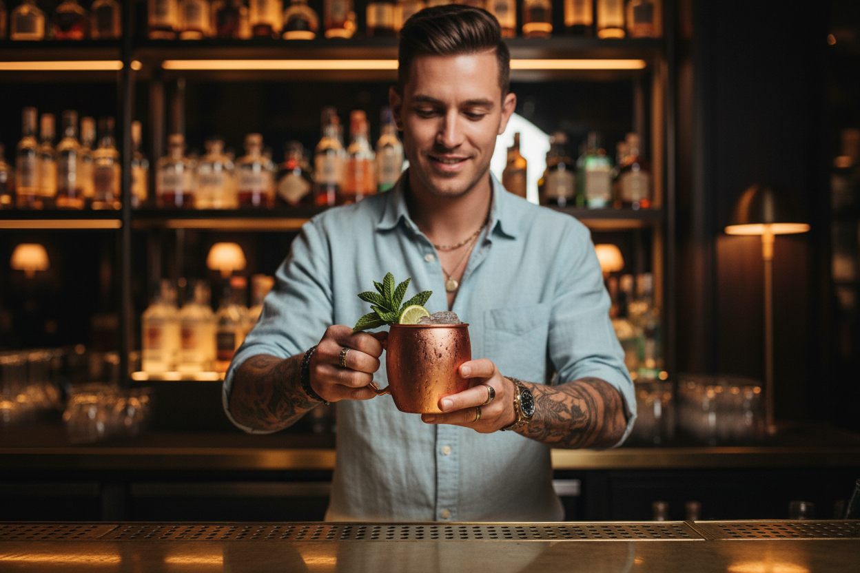 un barman con más onda, menos formal